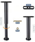 Four Piece Adjustable Furniture Legs Set Stainless Steel Round Cabinet Feet Heavy Duty Bed Replacement Feet for Office Tables