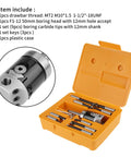Two Boring Head Set With 50mm Boring Head Model F1 12 And Nine 12mm Boring Bars in plastic case
