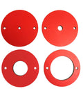 Phenolic Insert Ring Set For Router Plates Four Piece Kit With 0.25, 0.5, 1.375 And 2.5 Inch Sizes, Four Point Cam Lock
