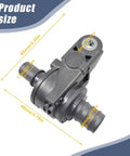 Drive Smooth And Stress Free With Heavy Duty Coolant Water Bypass Control Valve Engineered For Toyota And Lexus Platforms Straight Swap Replacement For Camry Rav4 Avalon Sienna Highlander Venza Es300h Es350 Nx250 Direct Fit 1667125010, showcasing detailed dimensions.