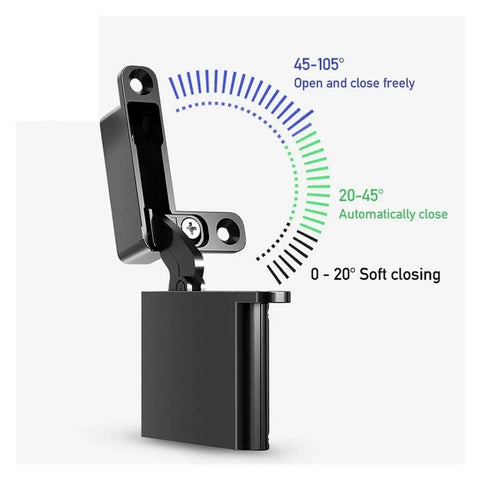 2 Pack Concealed Hinge 105 Degree Soft Close With Soft Open, Hidden Hardware Diagram Showing Opening Angles