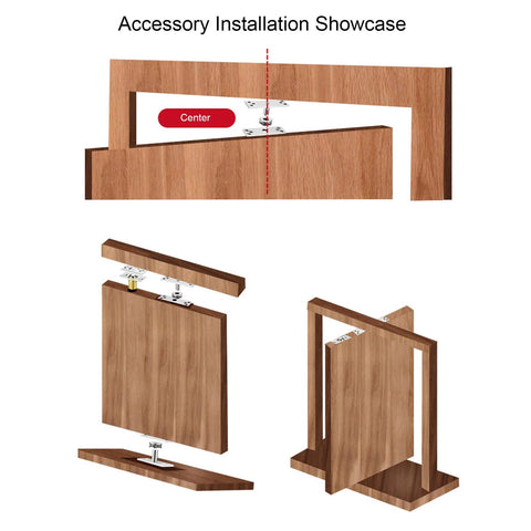 Hidden Door Pivot Hinge Concealed 360 Rotation Heavy Duty Up To 220lbs With 10 Steel Balls For Bookcase And Wooden Doors