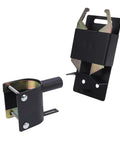 Heavy Duty Two Way Lockable Gate Latch For Round Tube Fences With Auto Close Mechanism, metal components and fit for livestock security.