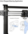 Flanged Miniature Bearing F695RS 5x13x4mm Deep Groove Ball Bearing Pre Greased And Dust Shielded Low Noise For VORON Mobius 2 And 3 3D Printer Sealed Bearing Set 10 Pack installed on a 3D printer carriage