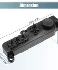 Direct Fit Power Seat Control Switch Replacement For Tesla Model 3 And Model Y 2017 To 2022 showing dimensions and features.