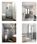 Beefy Adjustable Shower Door Hinges 90 135 180 Degrees 304 Stainless Steel Brushed Finish Glass pivot brackets in modern bathrooms.