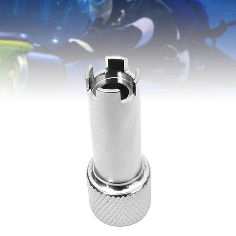 Chrome Second Stage Regulator Adjustment Tool For Scuba Diving With Four Slots For Precise Tuning