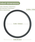 Six Pack Replacement Parts Sealing Gaskets For NutriBullet 900W Blenders Premium Silicone BPA Free Dishwasher Safe Gasket Set For Extractor Blade Replacements, 3.9in diameter