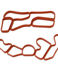Engine Oil Filter Housing Gasket Set 2721840080 2721840280 for Mercedes Benz M272 Engines shown in red rubber material