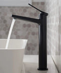 Indy Single Handle Vessel Bathroom Faucet Chrome Finish Solid Brass Construction for modern bathrooms side view