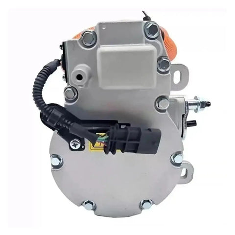 Top Notch Electric HVAC AC Compressor Replacement Pump For Tesla Model 3 And Model Y with cast aluminum body and connector.