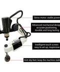 Be lockery 220V Universal Electric Tapping Machine With Touch Screen For M3 To M20 Thread Making 1200 Watt Motor And 500 RPM Speed showing advanced features and controls.