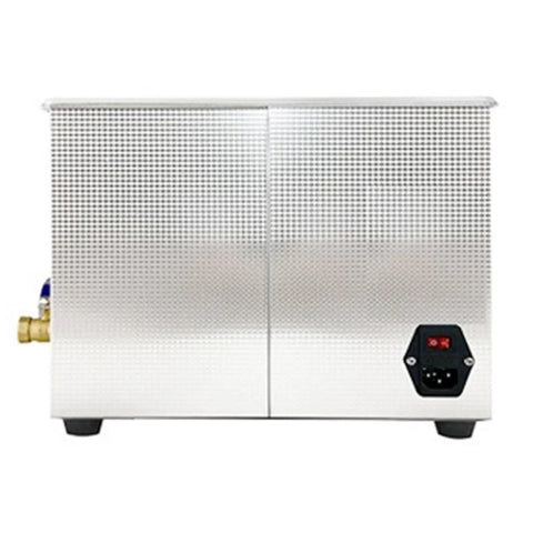 Badass Digital Ultrasonic Cleaner Machine 10L 240W Stainless Steel Heated Tank With Adjustable Timer front view with control panel