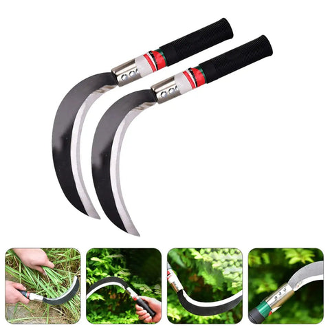 Two Pack Manganese Steel Garden Weeders with Ergonomic Handles Lightweight Manual Weeding Knife Set for Easy Weeding Harvesting