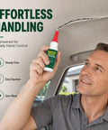 Man applying Two Pack Car Bumper Repair Adhesive fixing busted plastic inside vehicle with steady control