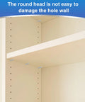 Shelving with 20 Pack 5mm By 60mm Dowel Pins In 304 Stainless Steel Tough Cylindrical Round Head Shelving Pegs shown in use