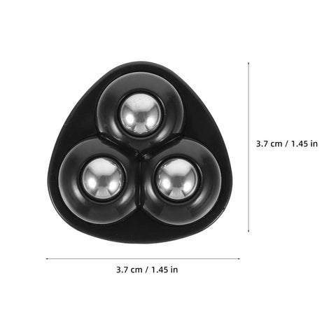 12pcs Black 360 Degree Swivel Casters for Furniture and Storage, close-up view of a black caster wheel with silver balls, 3.7 cm size.