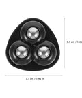 Top view of 12pcs Black Swivel Furniture Casters with 3 Ball Structure, measuring 3.7 cm, featuring smooth black wheels.