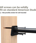 Close-up of Eight Pack Six Inch Hidden Floating Shelf Brackets Heavy Duty Invisible Wall Bracket Supports installed on wood.