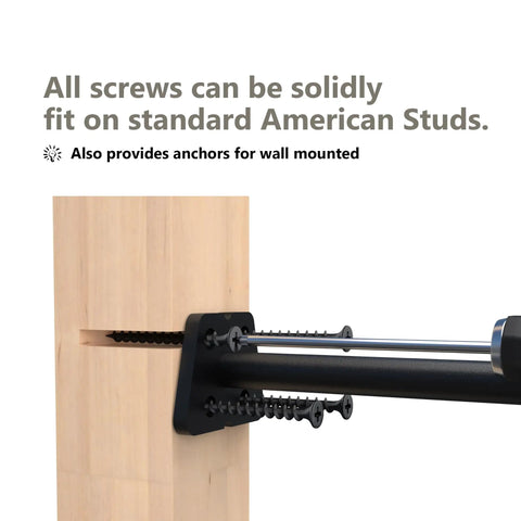 Close-up of Eight Pack Six Inch Hidden Floating Shelf Brackets Heavy Duty Invisible Wall Bracket Supports installed on wood.