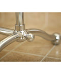 Base detail of Freestanding Pedestal Towel Rack In Polished Chrome Triple Towel Design Built To Last Durable Brass Construction