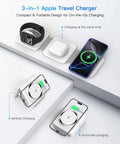 Dope 3 In 1 Foldable Magnetic Wireless Charger Dock For iPhone, Watch, And AirPods with travel-friendly design