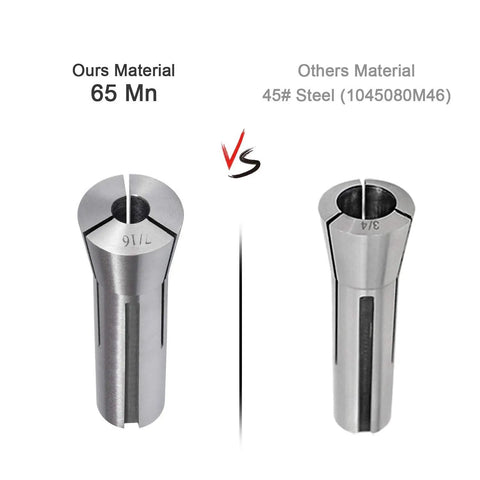 Comparison of 13 Piece R8 Collet Set For Milling Machines 1/8 To 7/8 Inch Pro Grade Mill Chuck Holder For Bridgeport Spindle 65Mn vs 45# Steel