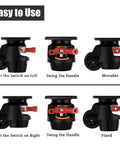 Tough As Nails 2 Inch Leveling Casters Set Of 4 With Adjustable Steel Feet Premium Nylon Wheels Rated For A Legit 2200 Lb Heavy Duty Load control panel images