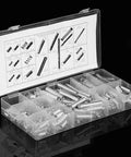 Vistreck 200pcs Heavy Duty Carbon Steel Compression And Extension Springs Assortment Kit In 20 Sizes With Organizer Box For Toys Crafts And Home Appliances Fix It Fast open storage case with assorted springs
