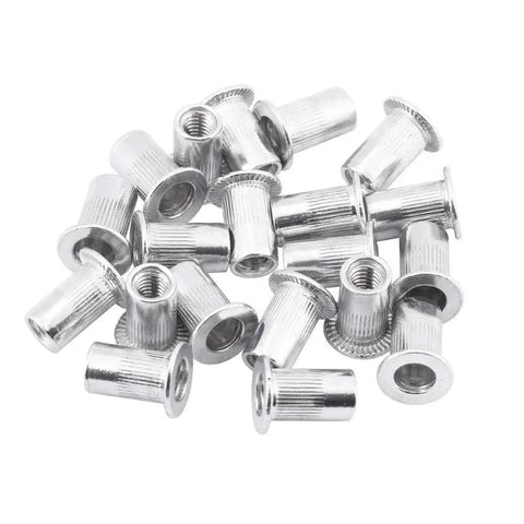 Ultimate Xyntor Rivet Nut Kit With 100 Aluminum Inserts M3 To M8, Complete Tool Set For Solid Metal Fastening, DIY Heroes And Auto Pros Love This Durable Threaded Insert Gear For Any Heavy Haulin Job. aluminum rivet nuts M3-M8 for sheet metal fastening