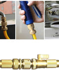 Brass Garden Hose Quick Connectors Three Quarter Inch GHT Male Adapters used for hoses and faucets connections