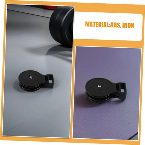 2 Pack Fitness Pulley System With Bearing For Cable Machine Attachments, black ABS and iron pulley wheel for home gym cable training