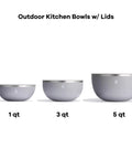 Heavy Duty Double Wall Insulated Serving Bowl With Tight Seal Lid Pro Grade Stainless Steel Food Container Keeps Your Meals Hot Or Cold No Sweat Solid Pick For Tailgates Campouts And Patio Hangs 3 Quart Matte Black, group of bowls with lids.