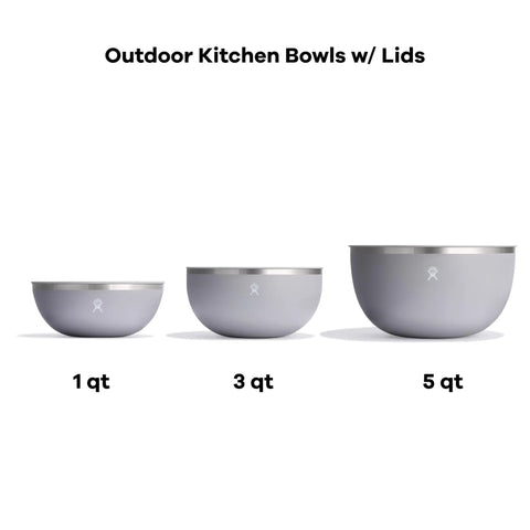 Heavy Duty Double Wall Insulated Serving Bowl With Tight Seal Lid Pro Grade Stainless Steel Food Container Keeps Your Meals Hot Or Cold No Sweat Solid Pick For Tailgates Campouts And Patio Hangs 3 Quart Matte Black, group of bowls with lids.