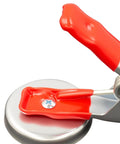 Magnetic Clip Holder For Kitchen And Office Heavy Duty Metal Clip With Strong Magnetic Base No Drill Mount Perfect For Hanging Papers Photos And Notes In Busy Homes And Workspaces, red PVC-coated clip on metal base