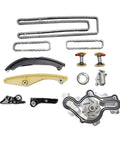 Heavy Duty 14 Pc Timing Chain Kit With Water Pump For Ford F-150 Edge Explorer Taurus 3.5L V6 Engine Replacement Blrz At4z OEM Fit Guts And Gear, chains and guides
