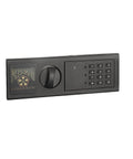 Close-up of the LED keypad and dial on In Wall Safe For Home Or Biz With LED Keypad And Two Manual Override Keys Big Interior.