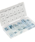 60-Piece Keystock Bar SAE Assortment For Locking Pulleys, Gears, And Sprockets To Shafts With Slotted Keyways Heat Treated Zinc Plated Steel