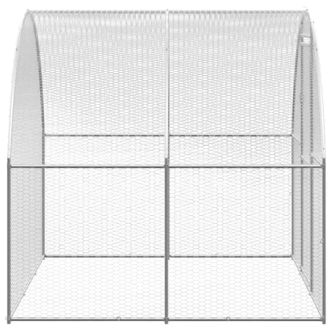 Spacious Outdoor Chicken Coop With Galvanized Steel Frame, UV Resistant Roof, Heavy Duty Hen House, front view