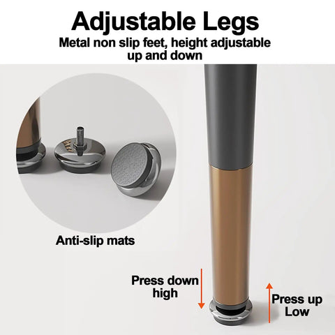 Heavy Duty Iron Table Legs With Grip Lock Feet And Wrought Iron Stand For Kitchen Desk Or Bench Diy Crafts Industrial Rustic Design Straight Up Solid Build Indoors Or Outdoors Period, adjustable legs with non-slip feet.