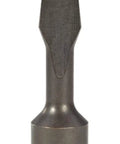 Half Inch Drive Slotted Screwdriver Bit Socket With Ball Detent Built Tough Heat Treated Alloy Steel For Durability One Half Inch Tip Size And Five Sixty Fourth Inch Tip Thickness Ideal For Automotive Shop And Home Repairs in alloy steel displayed vertically with detailed slotted tip