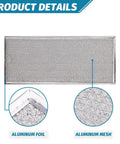 Aluminum mesh close-up of Replacement Microwave Grease Filter 13 X 6 Inches Aluminum Mesh 3 Pack Fits Most Ovens And Range Hoods