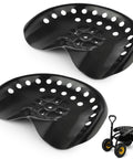Two Pack Metal Tractor Seats 17.7 By 13.4 Inches Replacement For Lawn Mower Farm Cart Forklift Garden Bar Stool Black