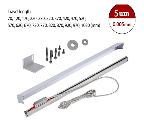 Rock Solid KA300 Linear Scale Encoder With 0.005mm Resolution, 520mm-1020mm Range, Optical Displacement Ruler For CNC