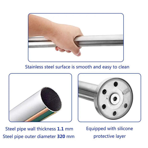 Sturdy 23.6 Inch Stainless Steel Handicap Toilet Grab Bar With T Shape Mount For Bathroom Safety Rails Wall And Floor Install