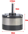 Front view of Planetary Gearbox Reduction Motor For RC Cars And Trucks High Performance Transmission showing dimensions.