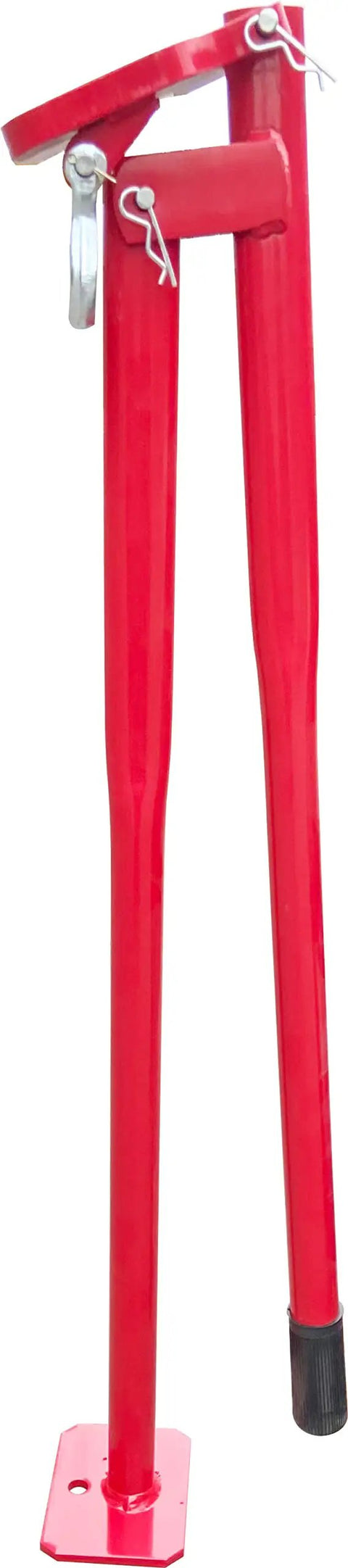 36 Inch Fence Post Puller For T Posts And Metal Or Wood Fence Posts, Heavy Duty Foldable Design, Red Finish, Standalone View