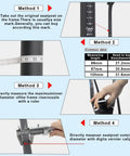 Instructions for measuring Ultralight Carbon Bike Seat Post 25mm Offset 400mm 30.8Mm Diameter on frame sizes.