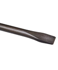 Close-up of Beefy Five Eighth Inch By Eighteen Inch Pneumatic Cold Chisel With Black Oxide Finish For Tough Demolition, 0.401 Shank
