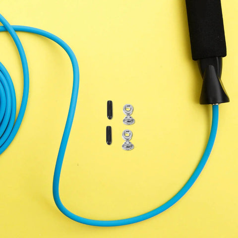 Versanverse Adjustable Jump Rope Repair Kit For Speed Cables Includes 10 Sets With Steel Screws And End Caps, blue cable parts